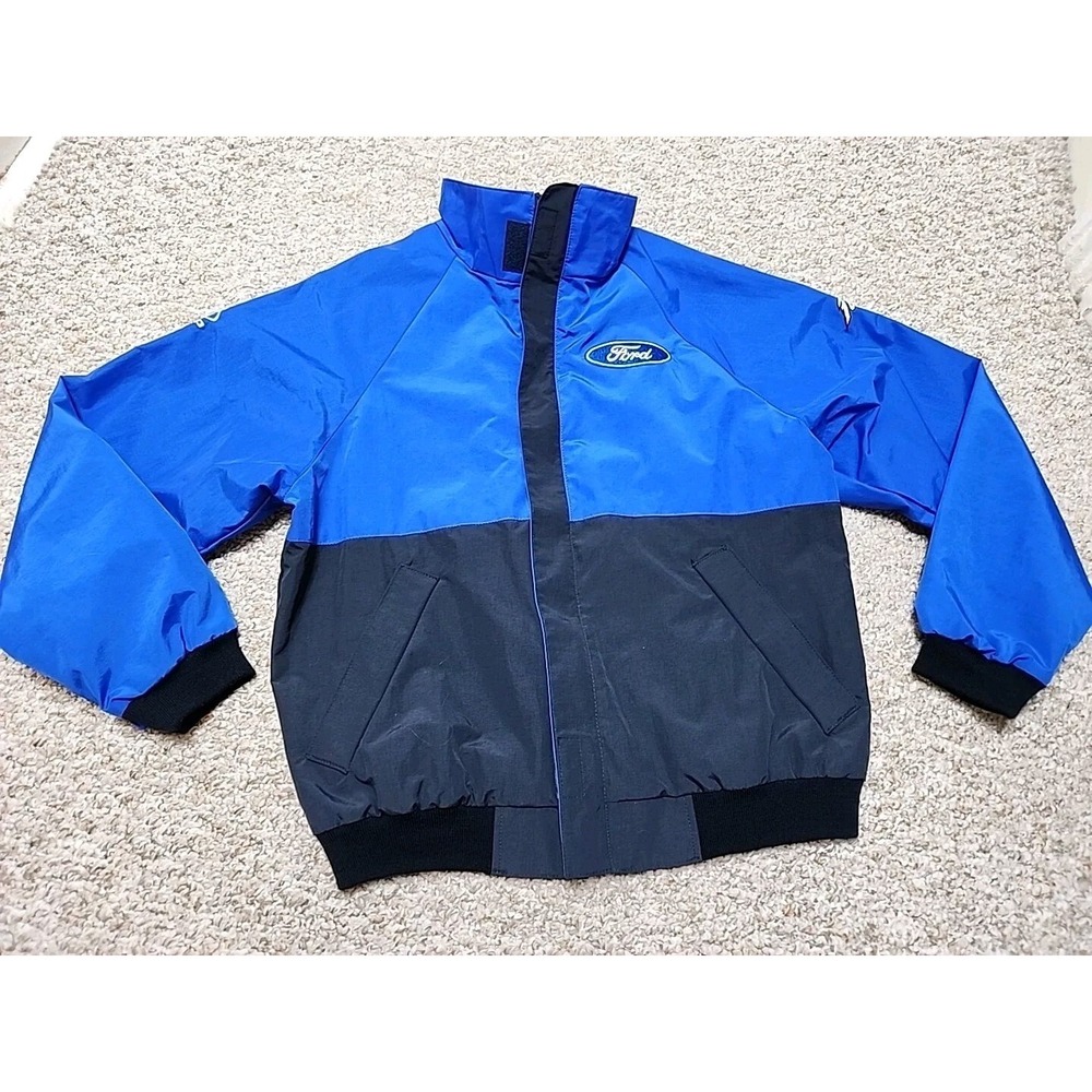 Ford Fiesta Cuautitlan Mexico Assembly Plant Zip Jacket Mens Large Blue Black